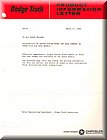 Image: 1968 Dodge Truck Prod.Info Letter No.10 pg.1